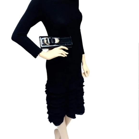 NWOT GUCCI Patent Leather Romy Clutch Black - Picture 6 of 9